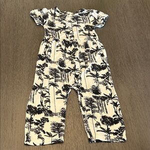Kate Quinn Black and White Jungle Print Romper